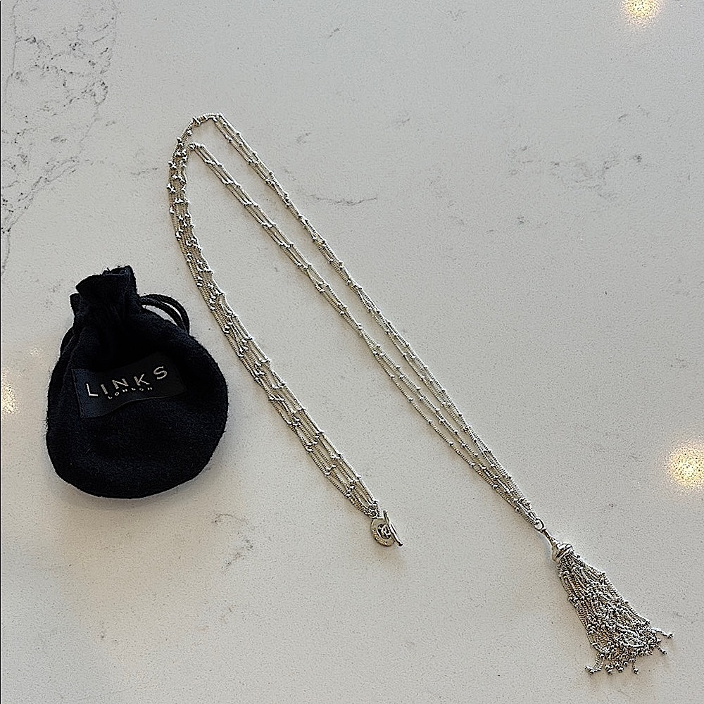 Links London Silver Chain Necklace and Silver Tassel